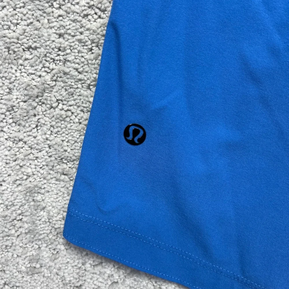 Lululemon Board Shorts Mens 34 Blue White Stripe Swim Trunks Surf Drawstring